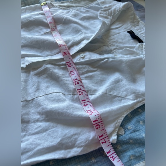 Banana Republic Womens White A-Line Button Down Linen Bridal Shower Sundress 6 - Picture 3 of 10